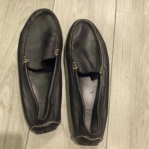 Ralph Lauren Polo Terence Men’s Driving Loafers Black Leather